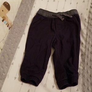 Navy cotton drawstring pants size 6-12 months
